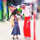 Creating magical memories one smile at a time with our Tall Man entertainer.