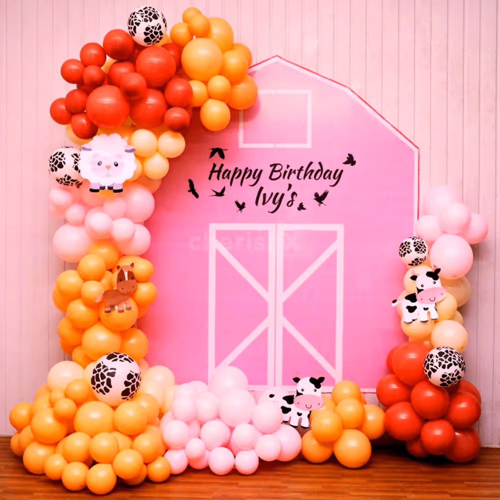 Countryside Delight: Pink Farmyard Birthday Party Decor