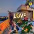 Romantic rooftop poolside decor for a dreamy date night, anniversary, or proposal celebration.