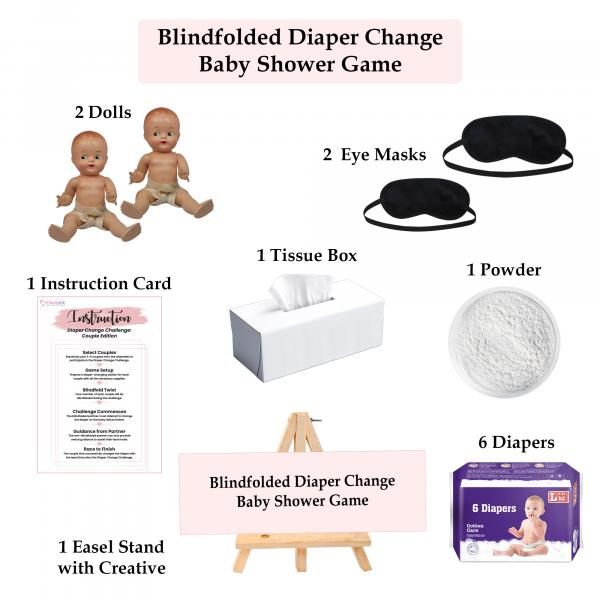 Baby shower diaper game Inclusions chart