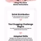 Baby shower game chug the drink instruction card