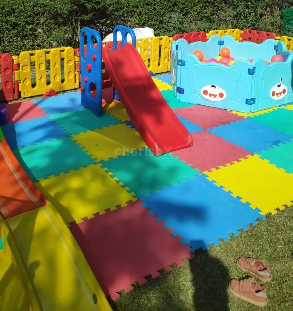 With secure fences, your child can play freely within our designated play area.
