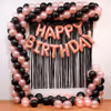 Perfect Black and Rose Gold Birthday Decoration