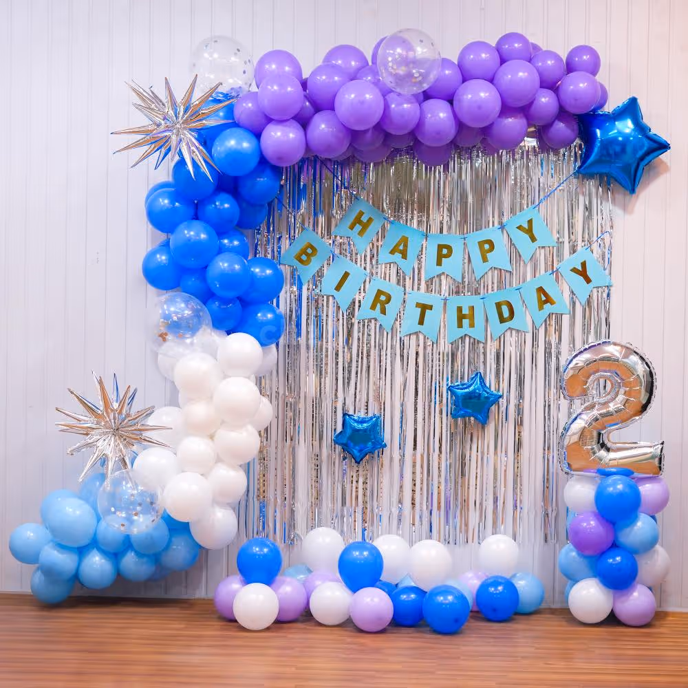Blue Star Themed Birthday Decoration