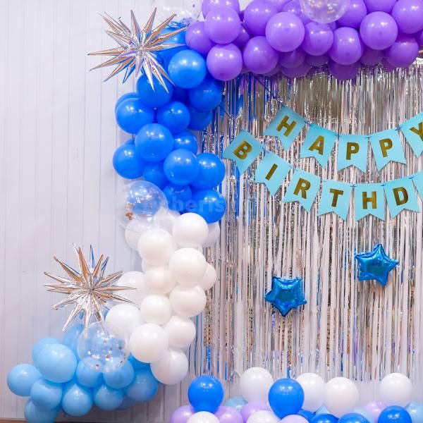 Elevate Your Celebration with Blue and Silver Birthday Bliss!