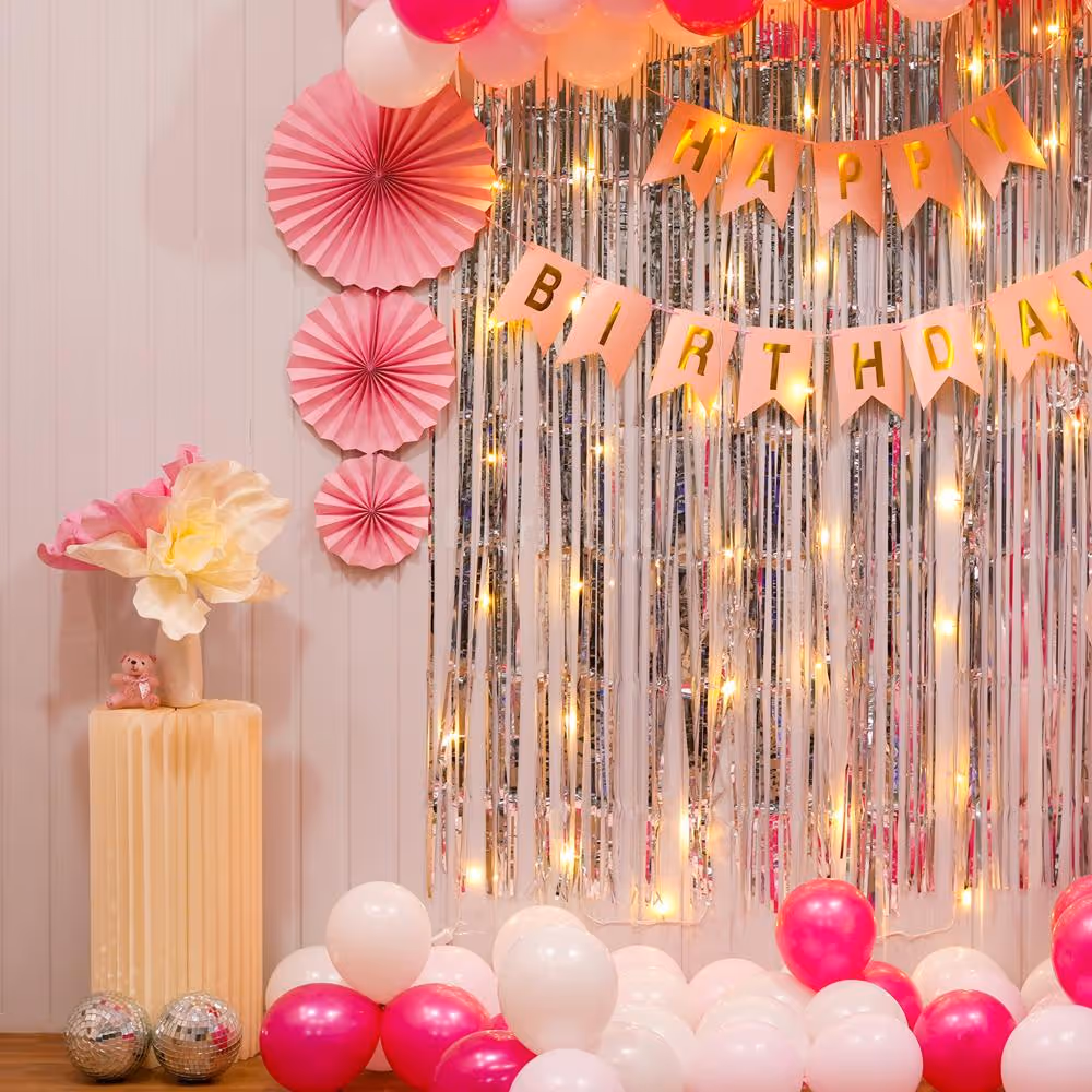 Elevate Your Celebration with Pink and Silver Birthday Bliss