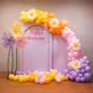 Balloons and blooms collide in a celebration of color and joy