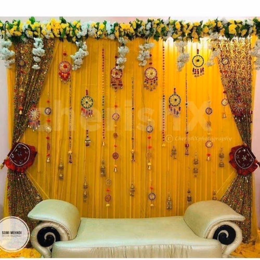 Transform your event with our elegant backdrop decor, complete with professional one-day setup.
