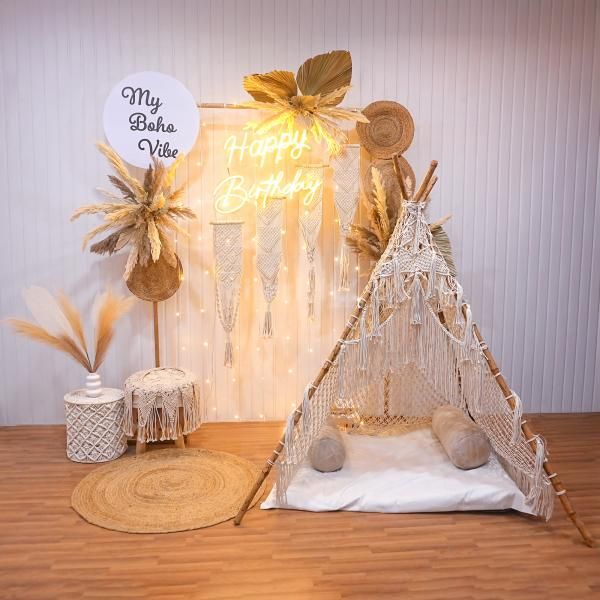 Embrace the whimsical charm of boho chic birthday decor