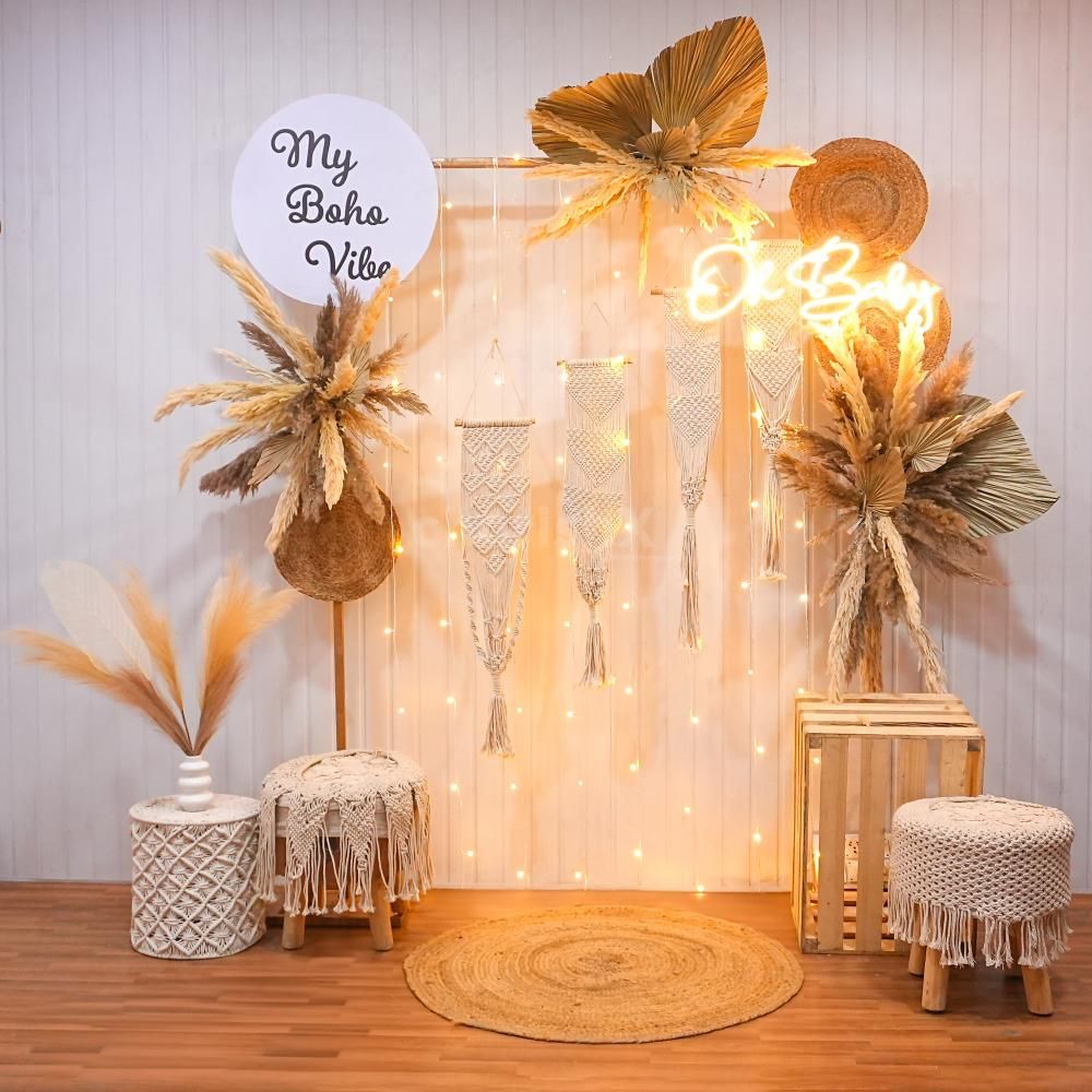 Celebrate new beginnings with our dreamy boho chic baby shower decor