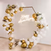 A Unique White theme decor with Hexagon Backdrop by CherishX!