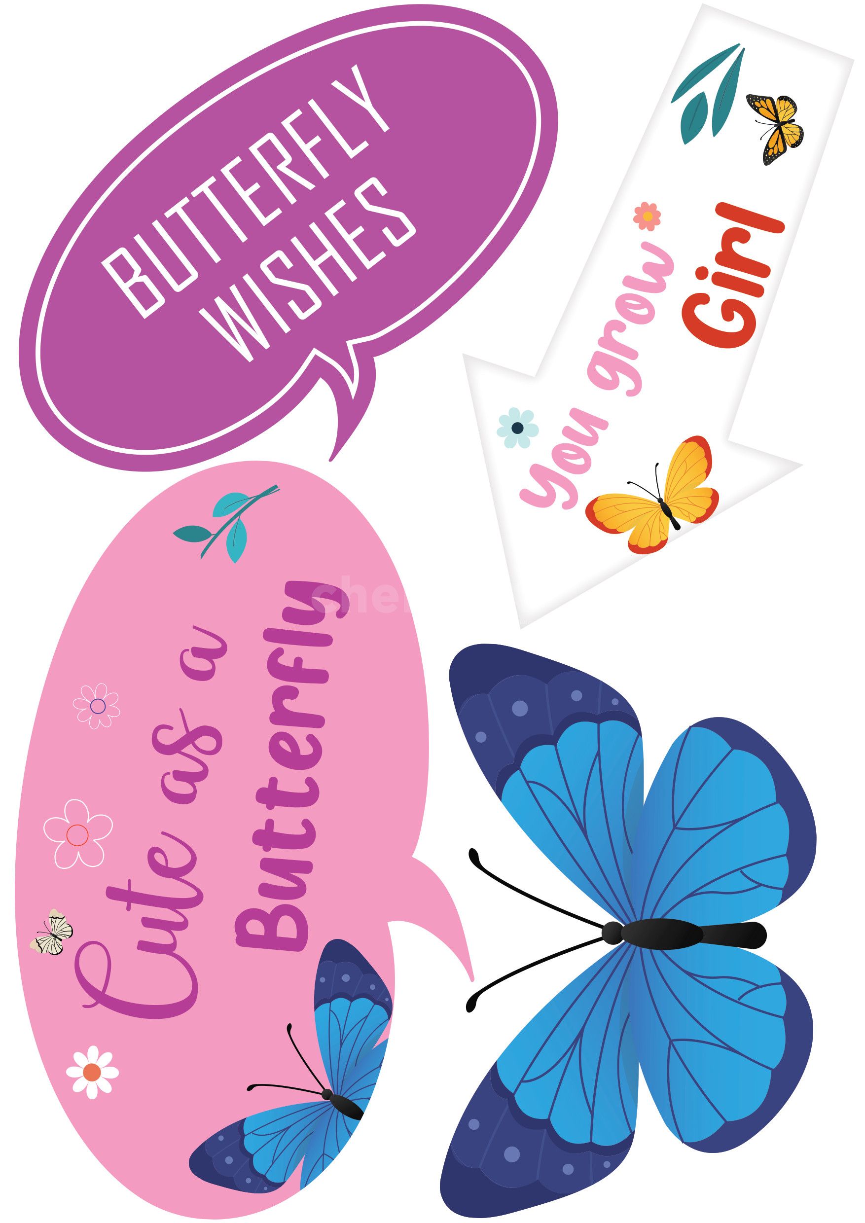 Add Butterfly Theme Photo Props