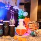 Every moment is an experiment in fun at our kid's science-themed party.
