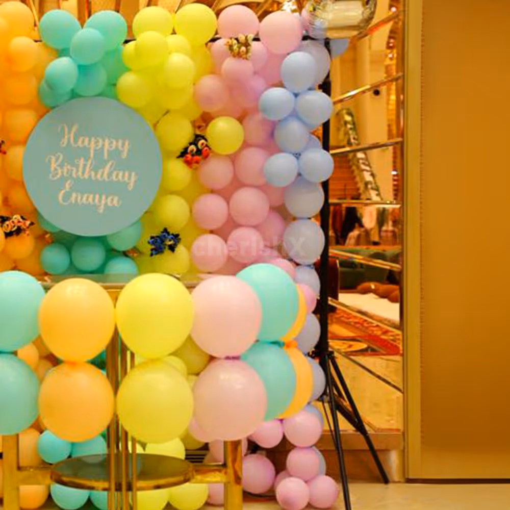 This birthday balloon wall brings all the festive vibes!