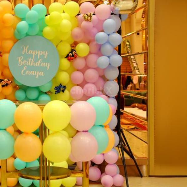 This birthday balloon wall brings all the festive vibes!