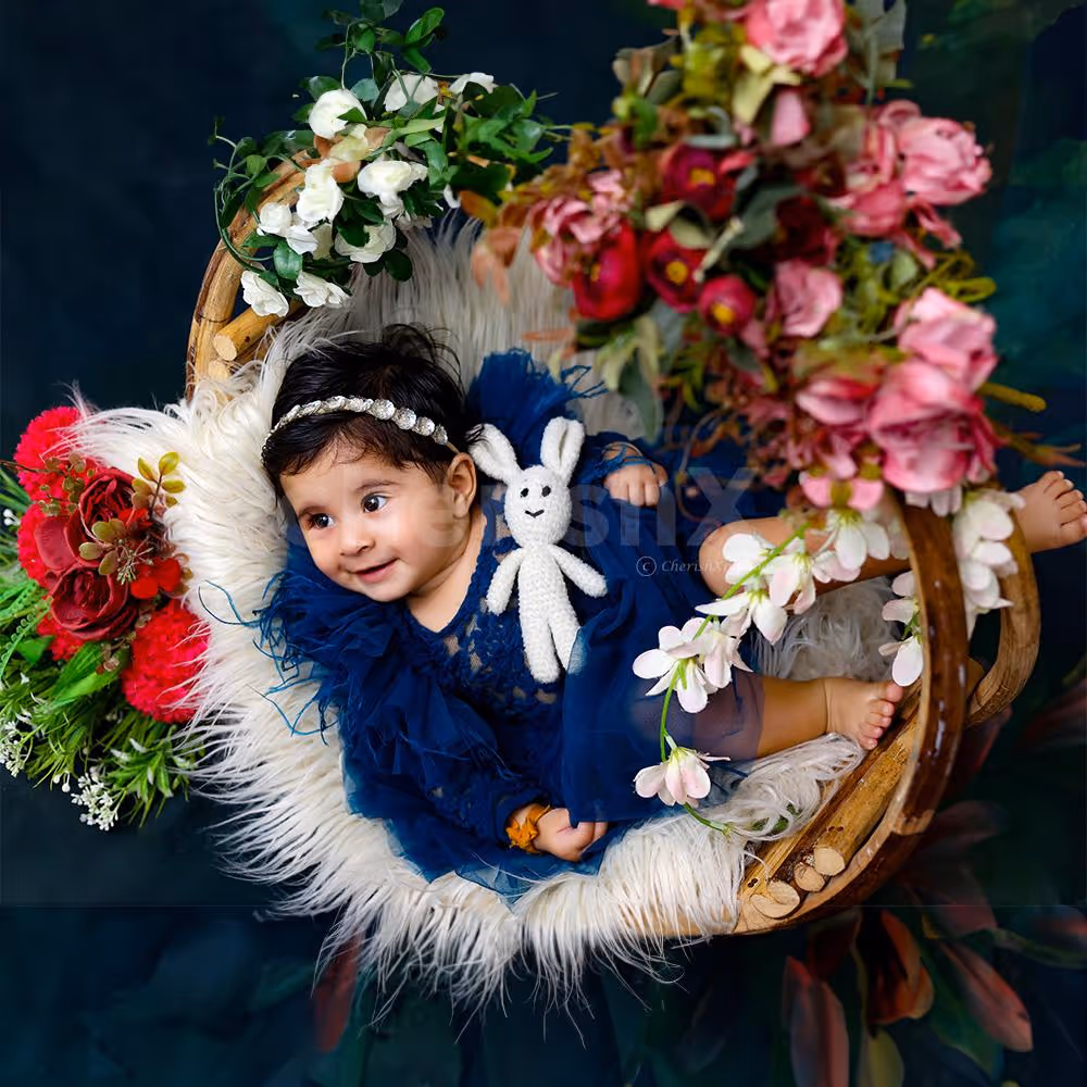 Magical Moments: Vibrant colors and baby giggles in our contemporary setup.