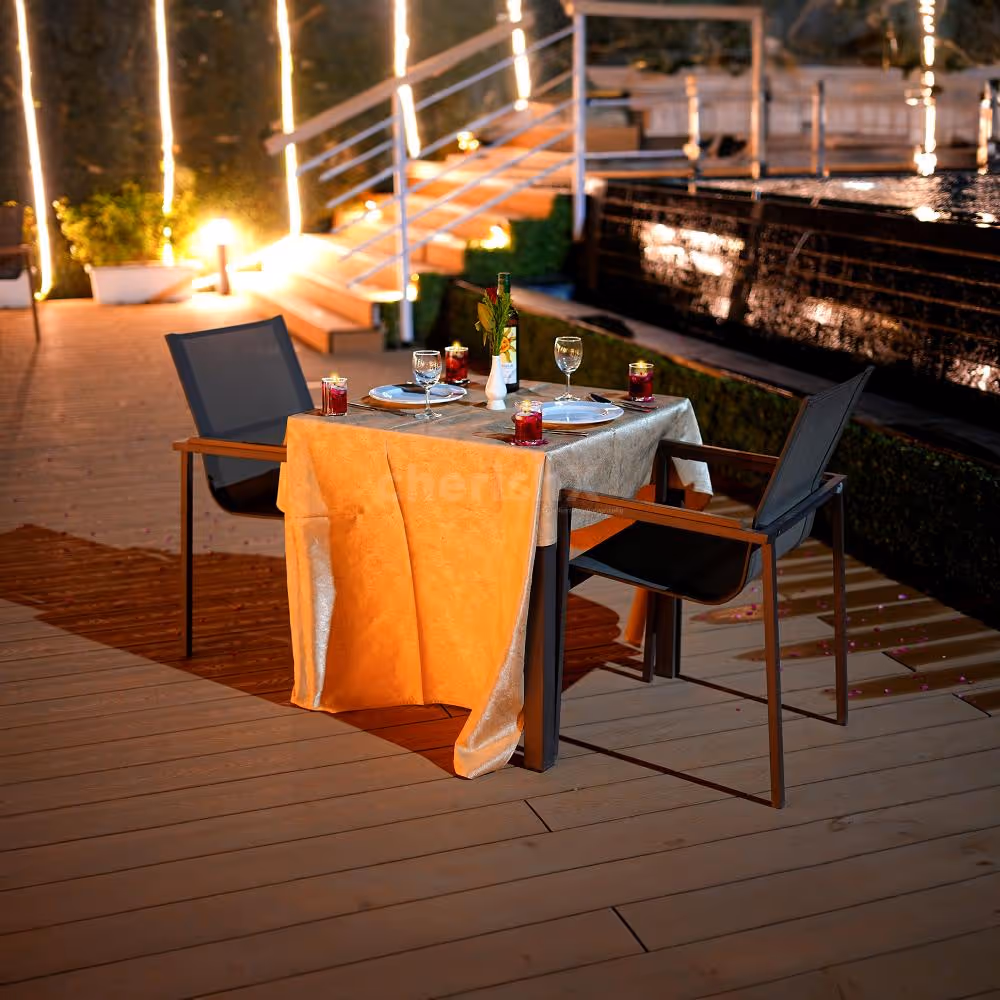 Romantic evenings by the poolside at Regenta with a candlelight dinner."