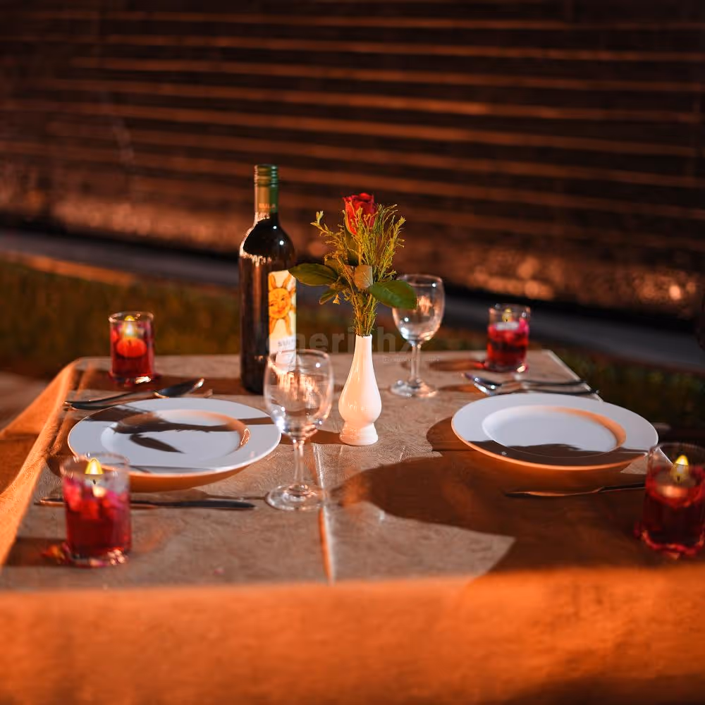 "Delight in a 4-course menu under the stars with ambient music at Regenta."