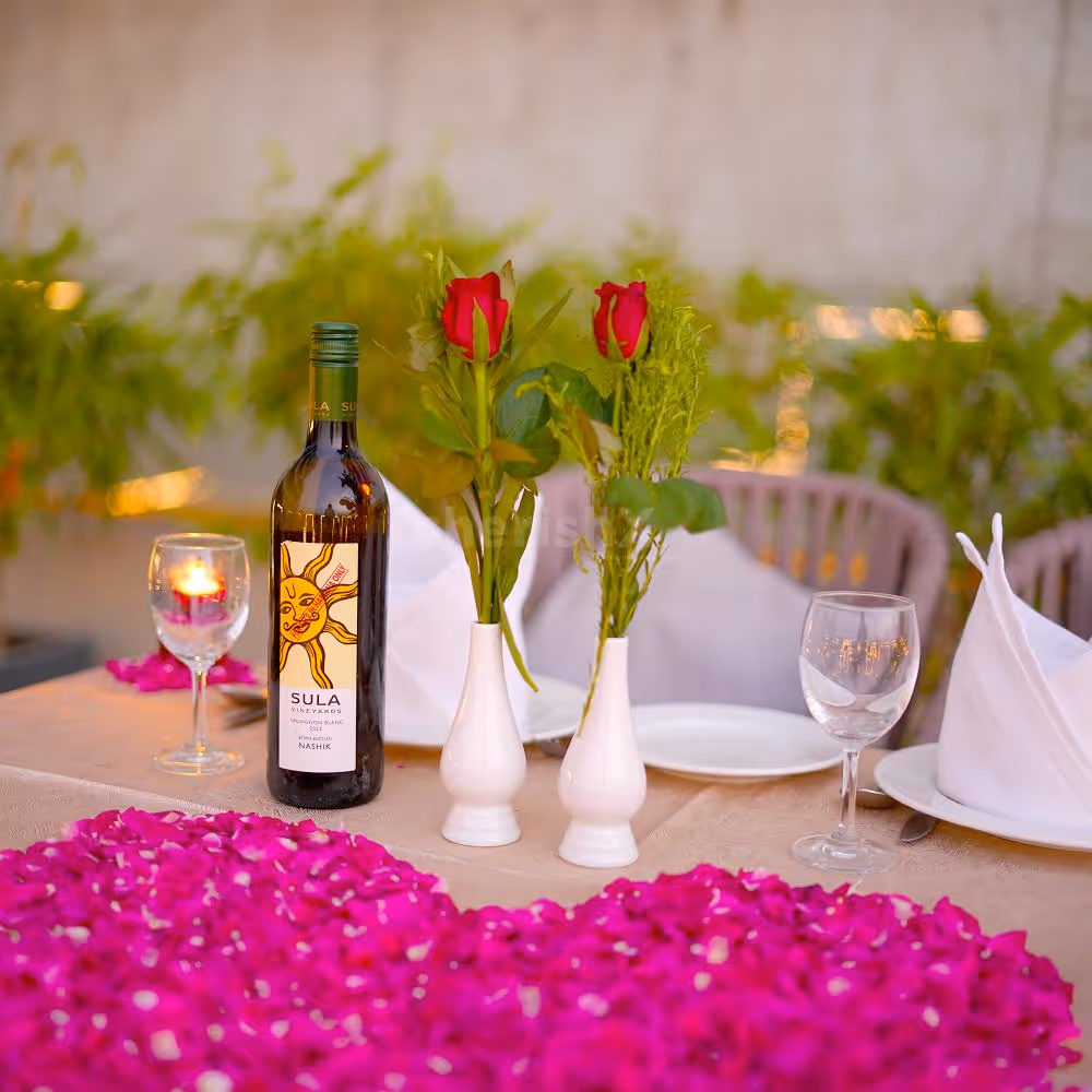 "Indulge in our exquisite 4-course menu crafted with the finest ingredients."