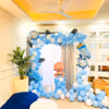 Welcome Baby boy blue balloon decoration