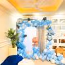 Welcome Baby boy blue balloon decoration