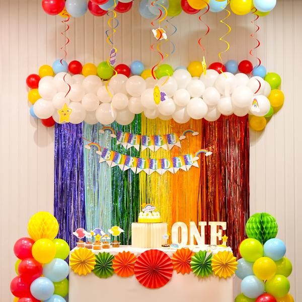 Brighten Your Party with Our Vibrant Rainbow Birthday Decor!