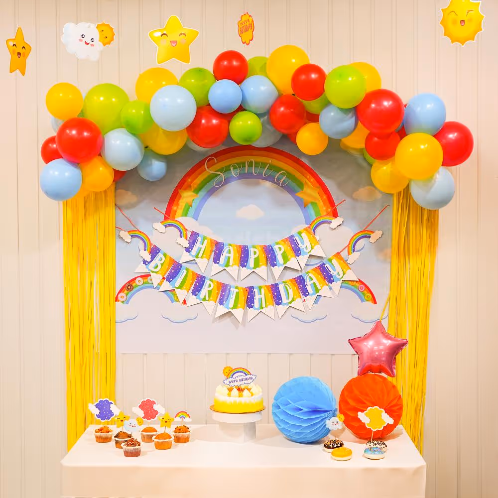 Enchanting ceiling swirls and characters