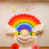 A rainbow balloon arch to make your child's birthday unforgettable