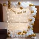 Golden And White Birthday Decor — photo 5