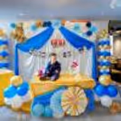 Royal prince theme banquet hall decor, perfect for kids birthday parties and grand celebrations.