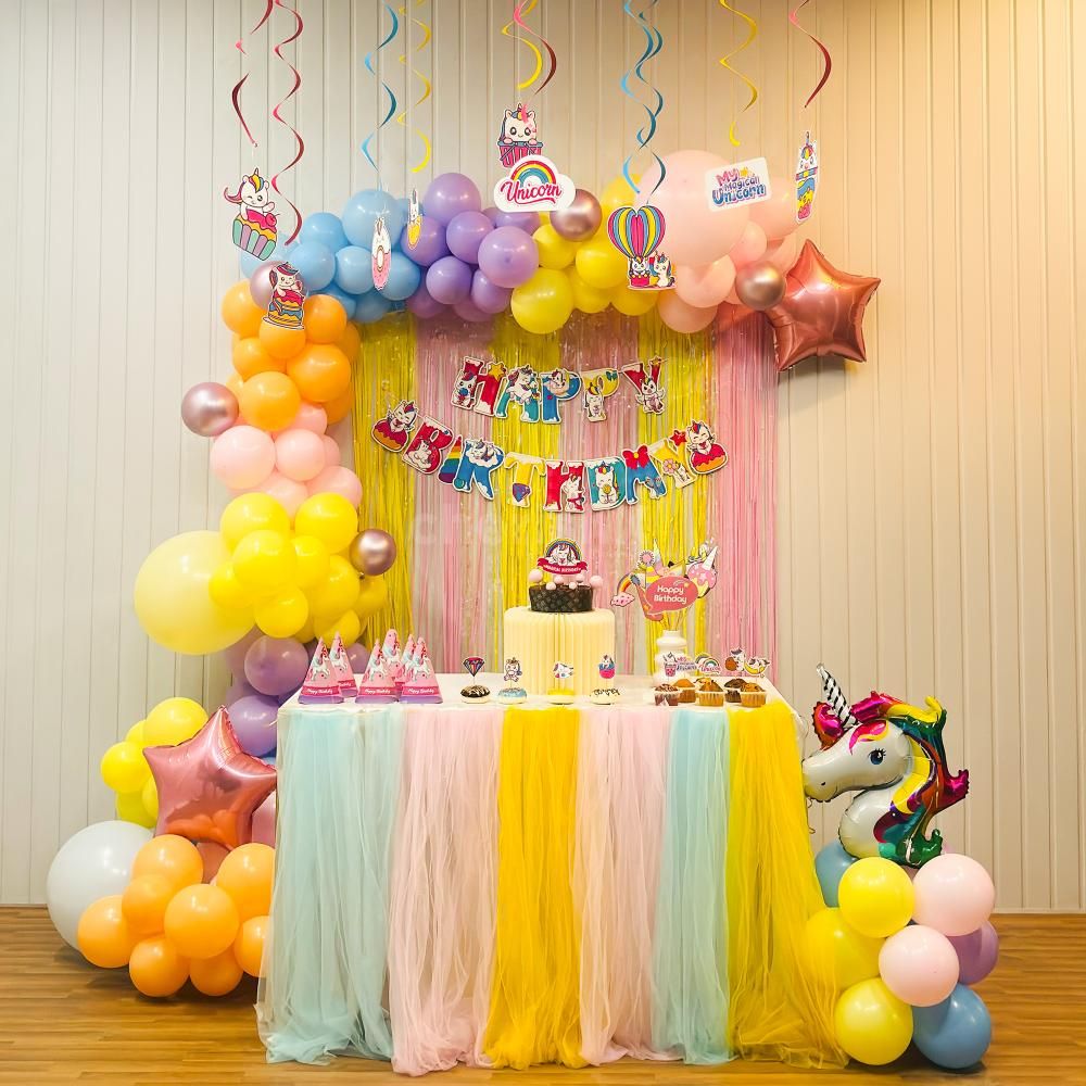 Whimsical Unicorn Dreams Balloon Arch