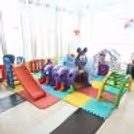 Happy play area decor for kids party, designed for fun, entertainment, and joyful moments.