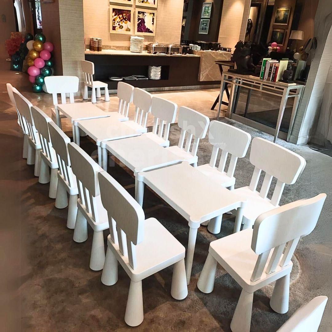 Birthday Party Party Rental Tables And Chairs Near Me White Kids - Main Image