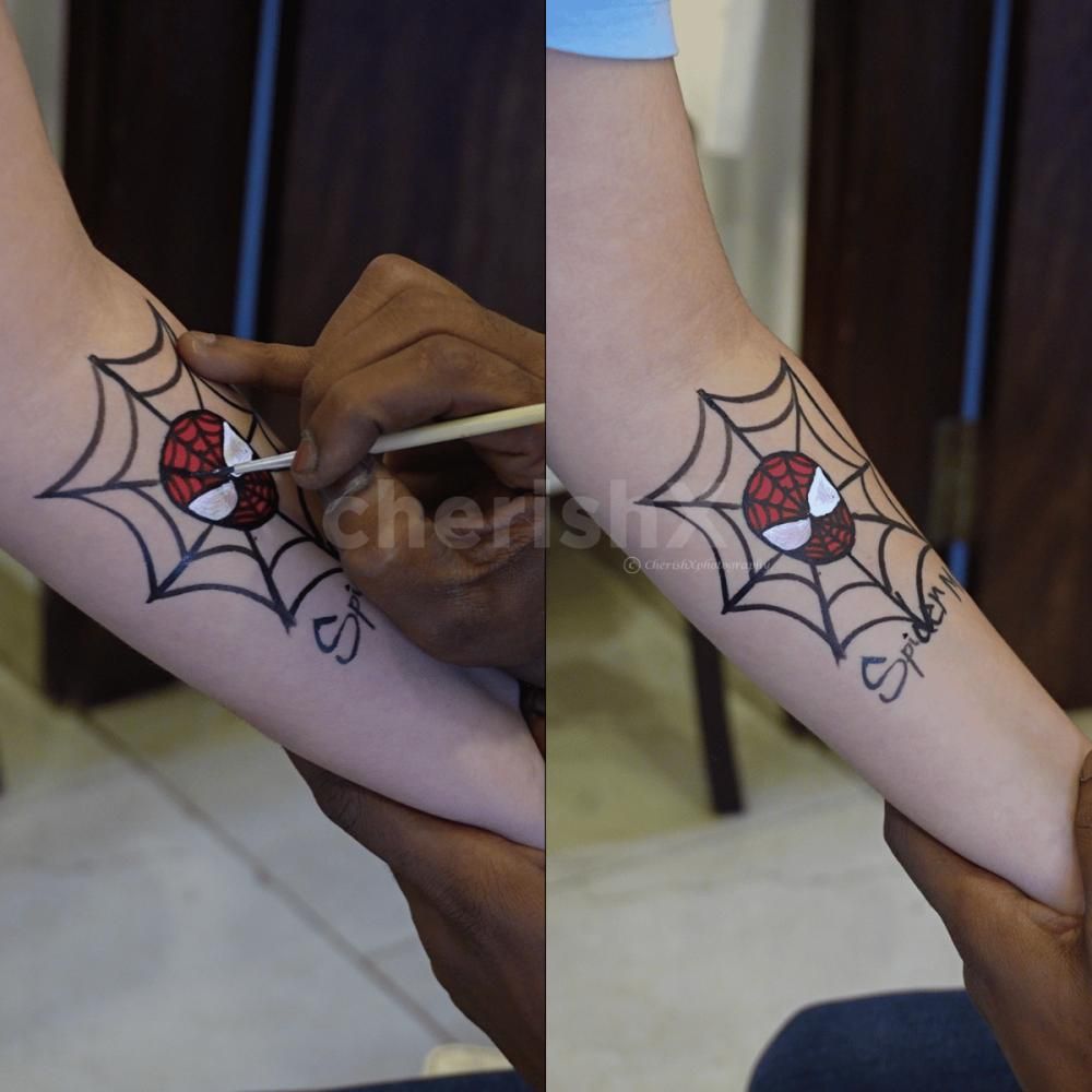 Bringing art to life with a tattoo artist at the kids' birthday party