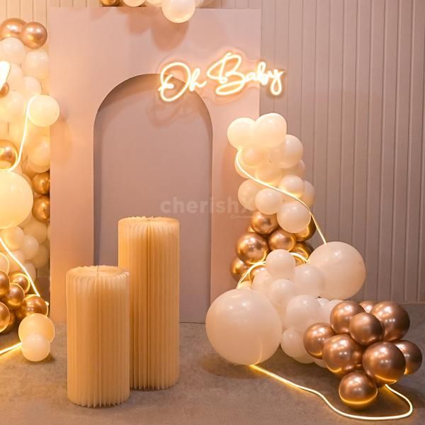 Step into a whimsical world with our enchanting baby shower decorations.