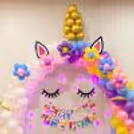 Unique Unicorn Made of Colorful Balloons