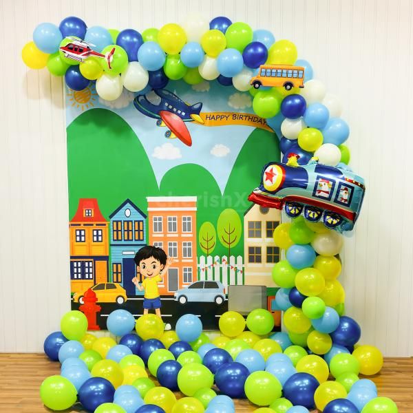 Kids Transport Theme Birthday Decor