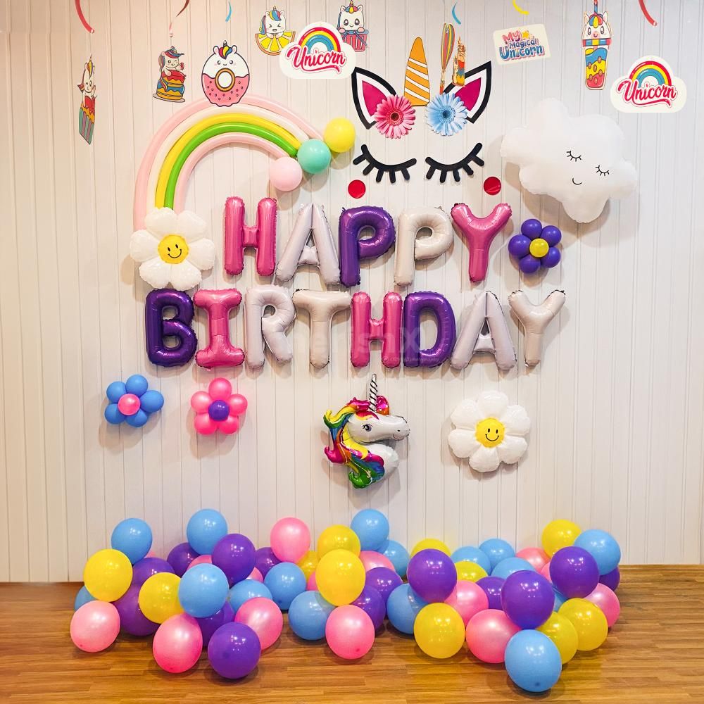 Pastel Unicorn Birthday Decoration