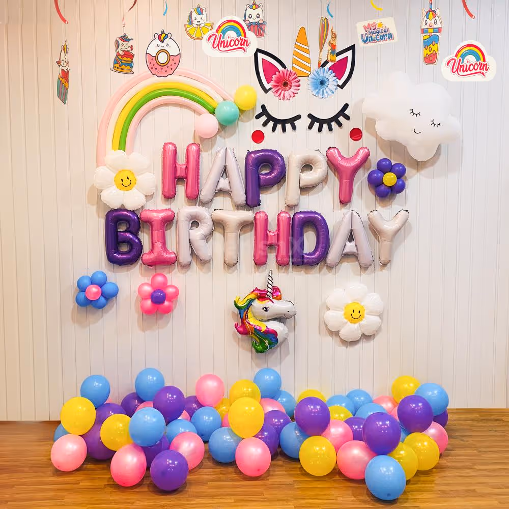 Pastel Unicorn Birthday Decoration