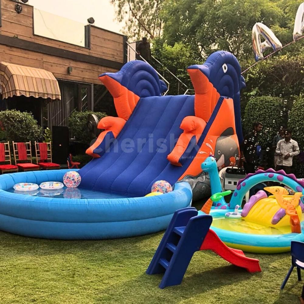 Dive into excitement with a pool bouncy at your kids' party