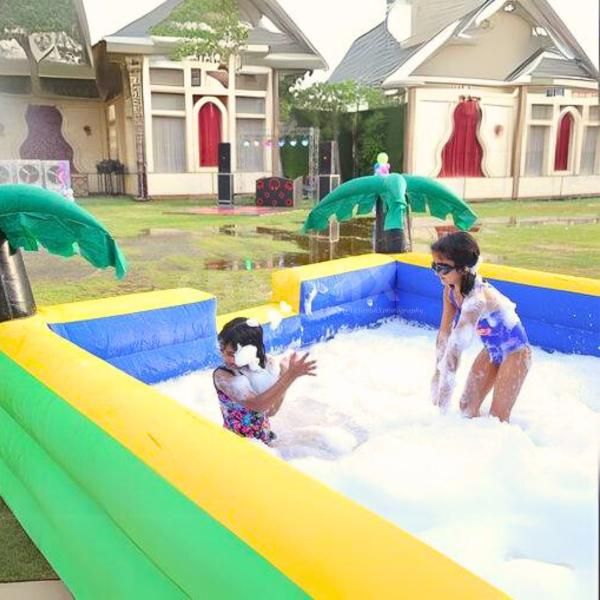 Jump, play, and laugh with a foam bouncy at your child's party