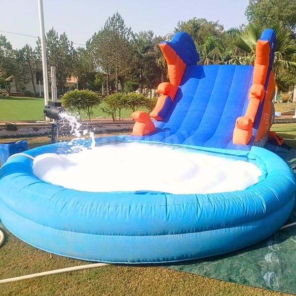 Dive into the fun with a foam bouncy at your kids' party