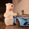 A live Polar Bear character bringing frosty fun to the party
