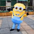 Kids having a blast with their favorite live Minion at the celebration.