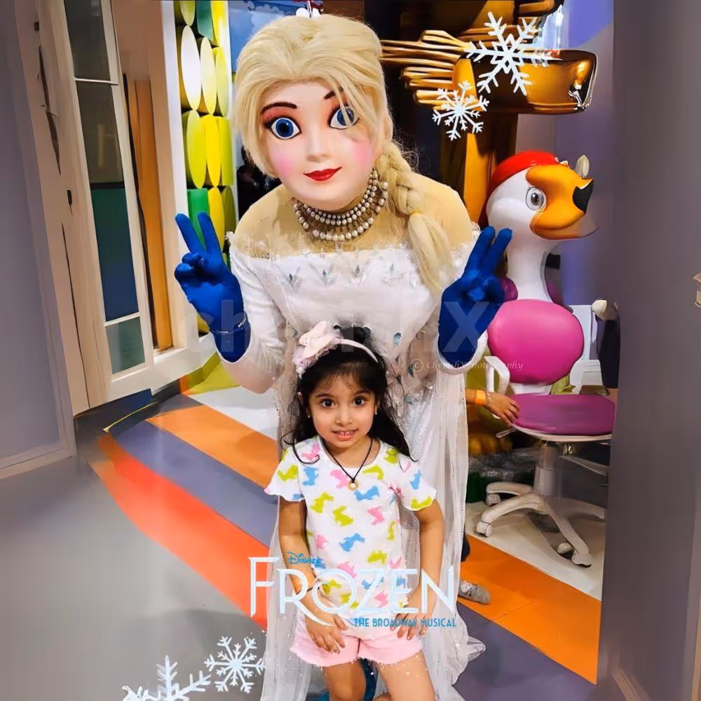 A live Princess character bringing fairy tale magic to the birthday party