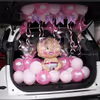 Hearty Welcoming to Baby Girl With Car Decor