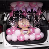 Hearty Welcoming to Baby Girl With Car Decor