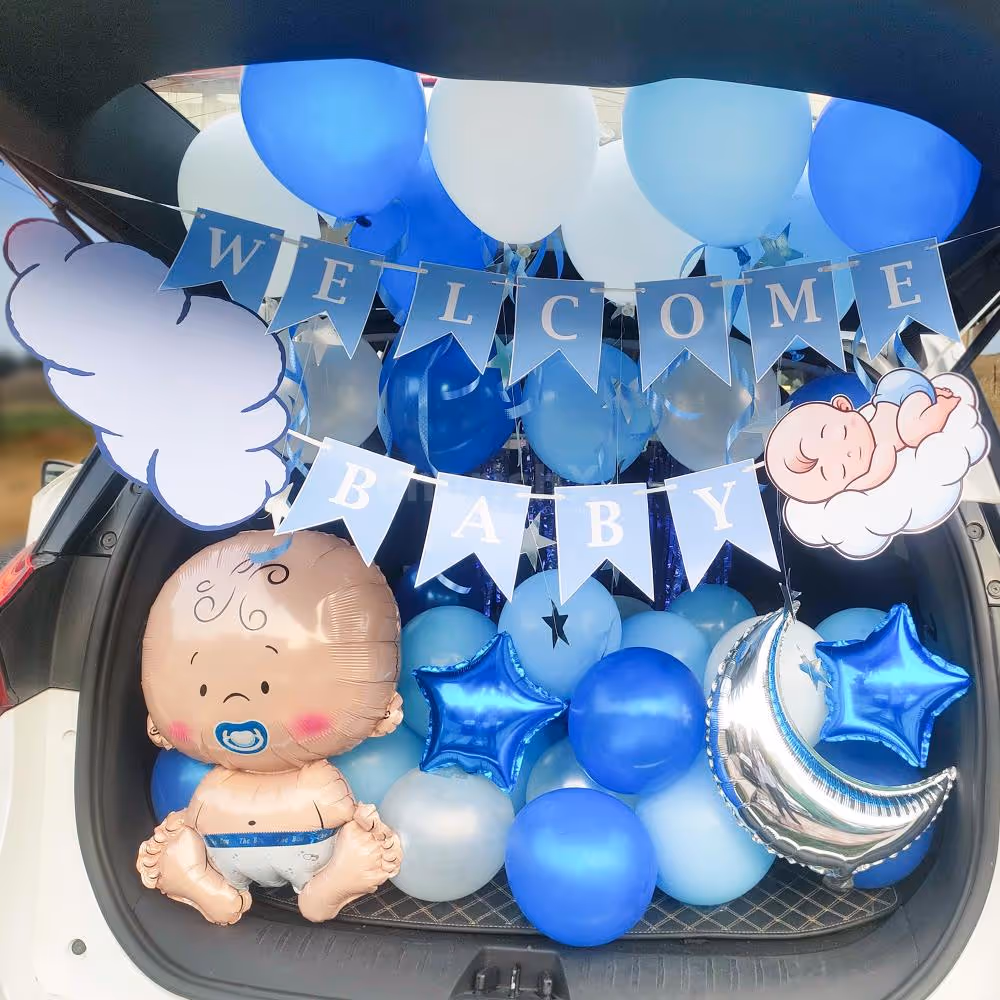 Welcome Baby Boy Car Boot Decor