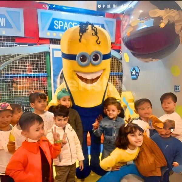 Minion mischief and joy with a live character bringing smiles to the party