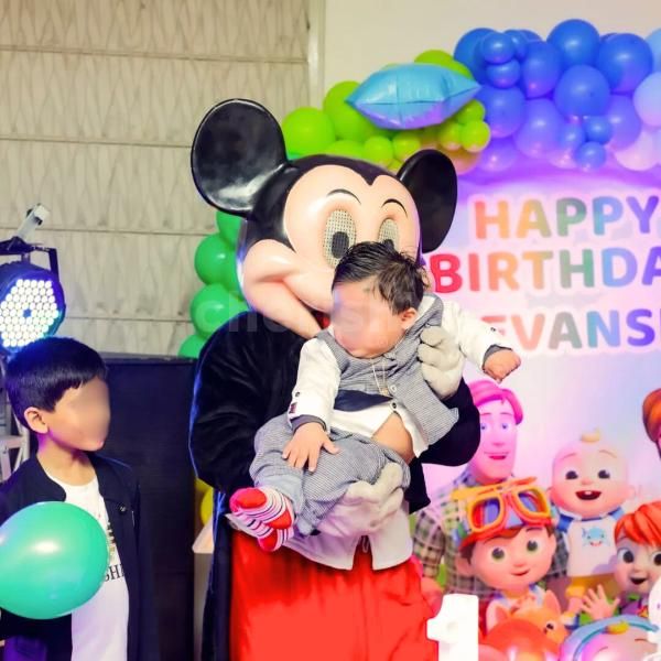 A birthday bash with the Mickey Mouse mascot is always unforgettable